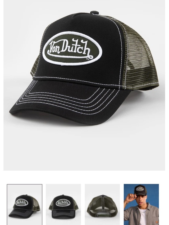 Von Dutch Other - Von Dutch staple trucker hat cap unisex green black stitching